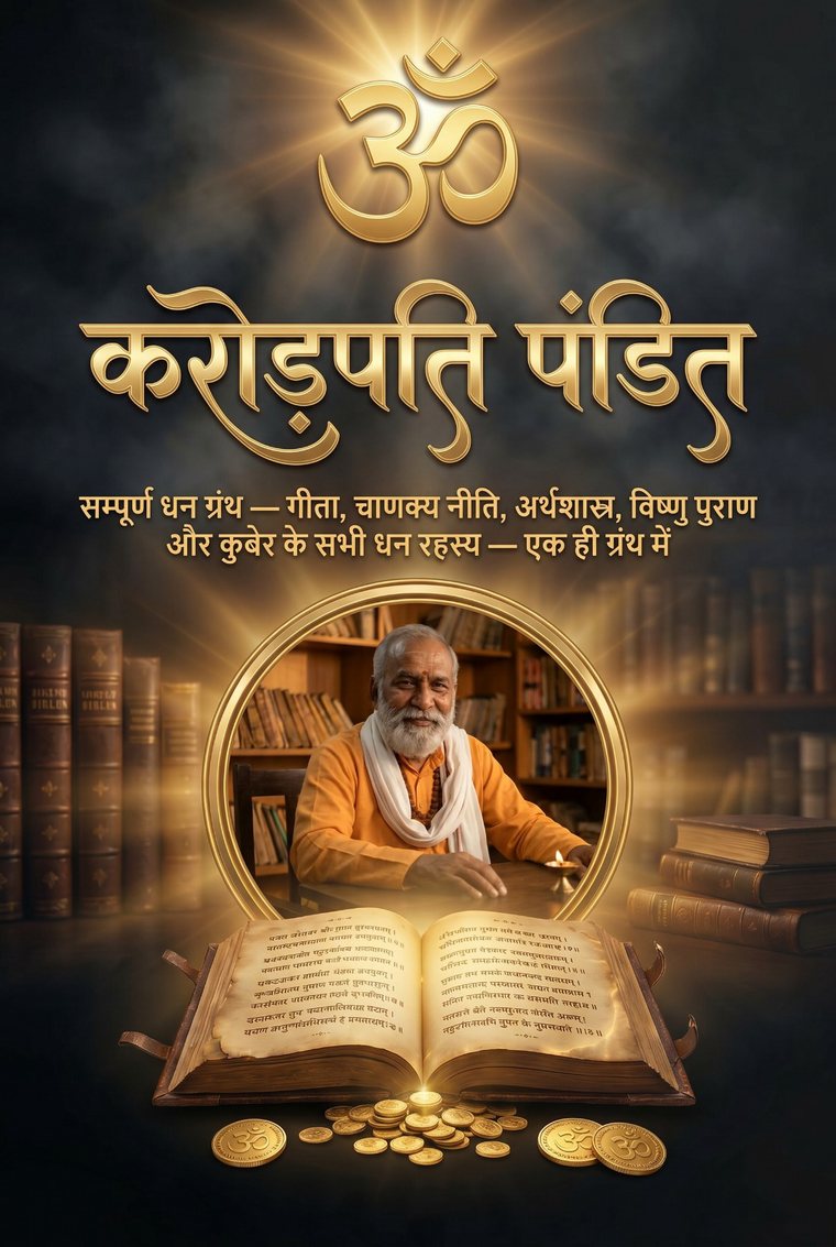 करोड़पति पंडित — सम्पूर्ण धन ग्रंथ का आवरण